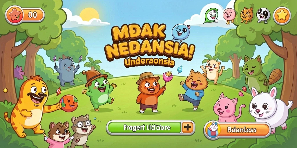 Tampilan awal permainan KAGANDAN yang menawan.